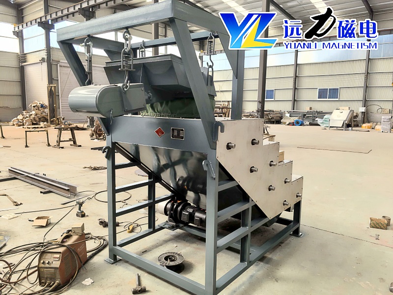 发广西岑溪再生资源公司4辊强磁磁环磁选机(304材质)现场应用及工况解决方案